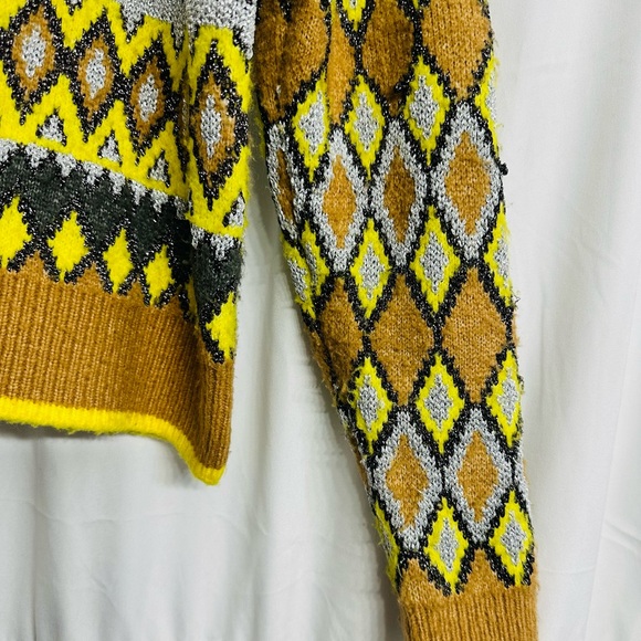 ZARA Knit Women Multicolor with Silver Glittered and Blended Fabrics Size Small - Picture 3 of 7